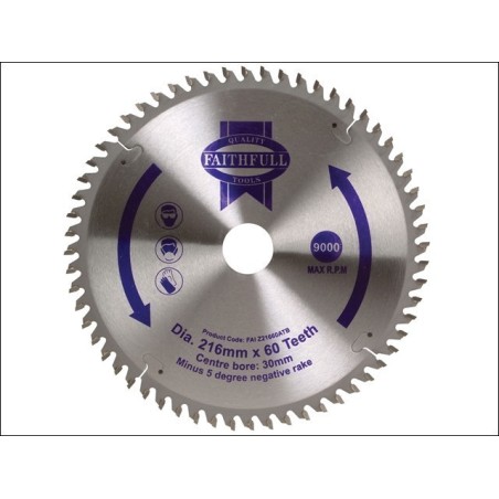 216mm x 30mm Bore x 80 teeth Window / Ali Blade