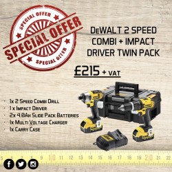DeWalt 2 Speed Combi & Impact Driver Twin Pack